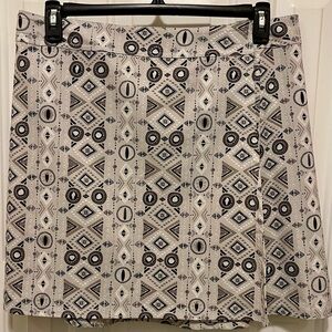 Rip Skirt Hawaii Coverup Beachwear Tribal Geometric Grey Skirt Women Size Large